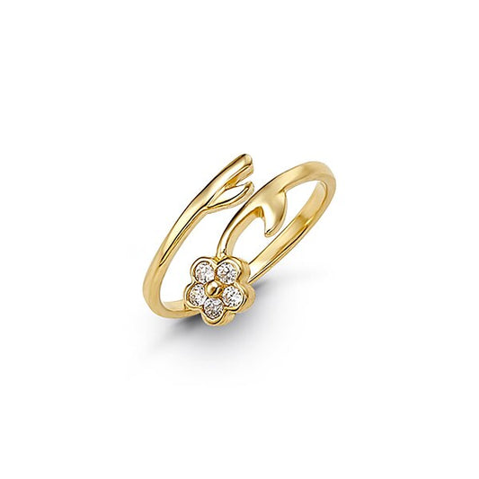 10K Yellow Gold Toe Ring Pebbles 7005