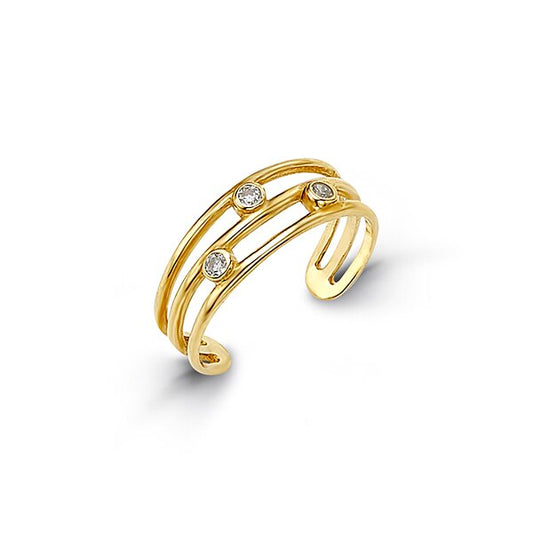 10K Yellow Gold Toe Ring Pebbles 7009