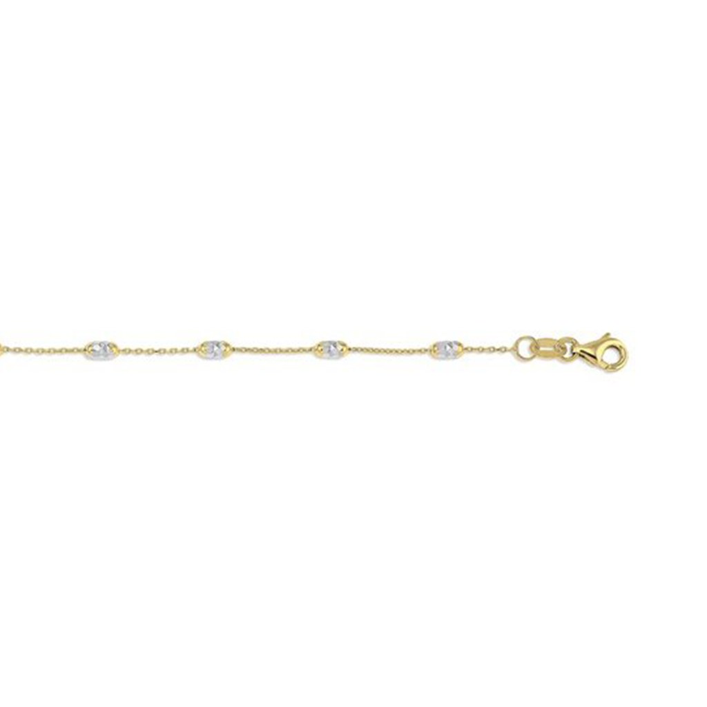 10K Yellow and White Gold ladies Bracelet - Luna2601A