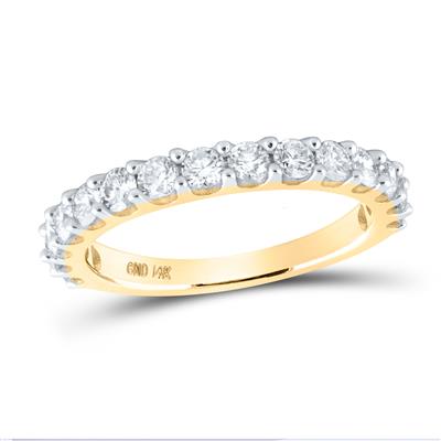 Band për përvjetorin e dasmës me diamant ari 14k - 1,00 TW