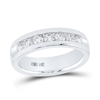 Unaza e kanalit të dasmës me diamant ari 14k - 1,00 TW