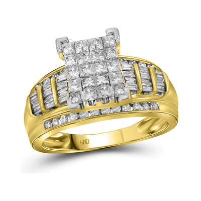 Unaza e fejesës Princess Diamond Cluster - 2.0TW