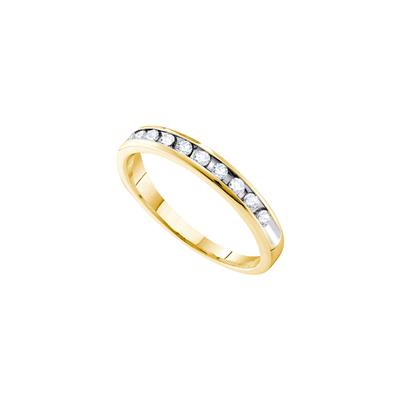 14k Gold Diamond Channel-set Wedding Band - 1/4 TW