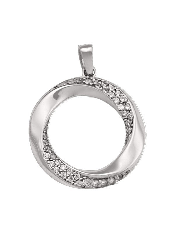 10K White Gold Pendant - CZP24