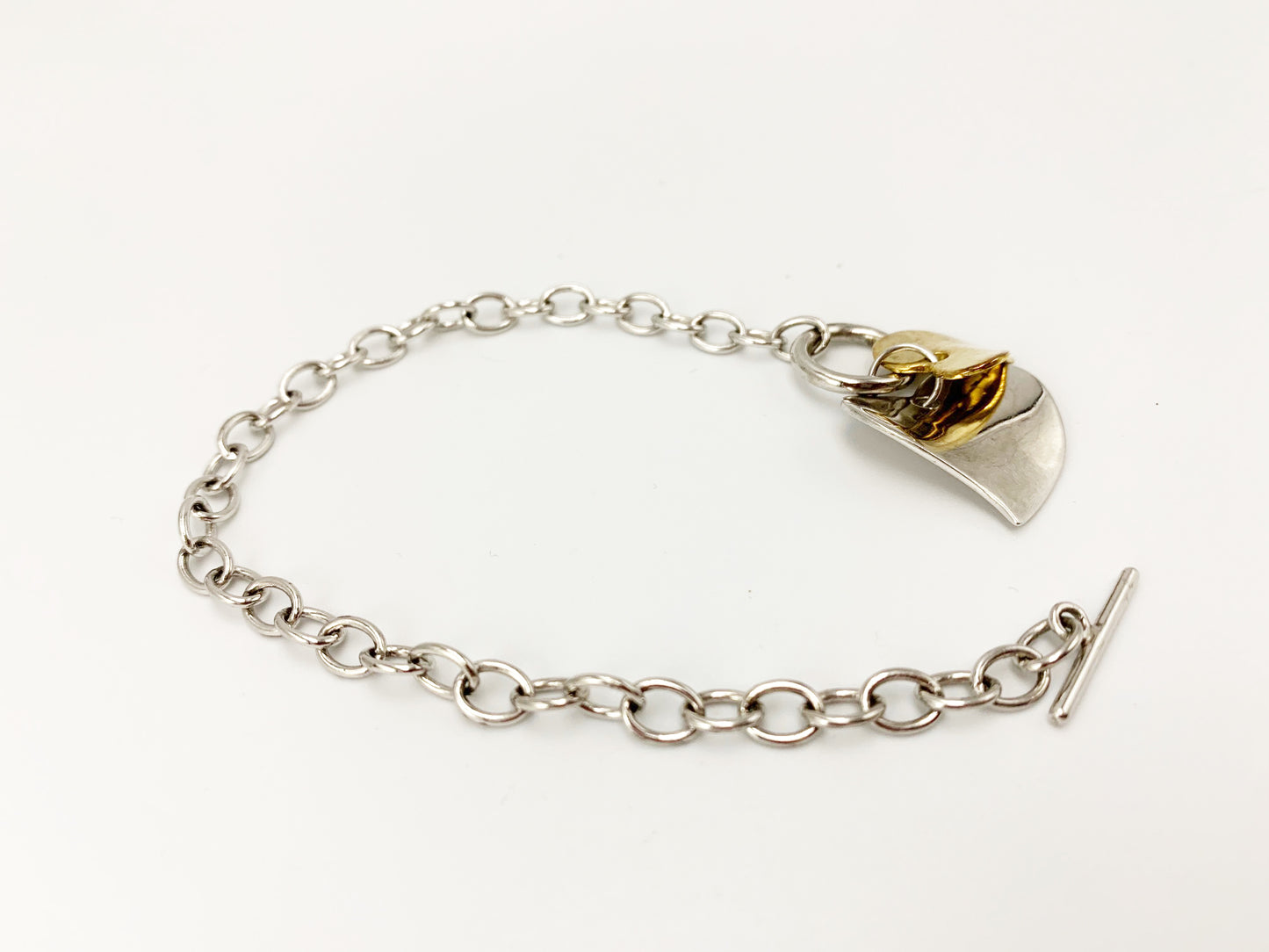 925 Sterling Silver Bracelet with Heart Dangling SI-KIT-B-51