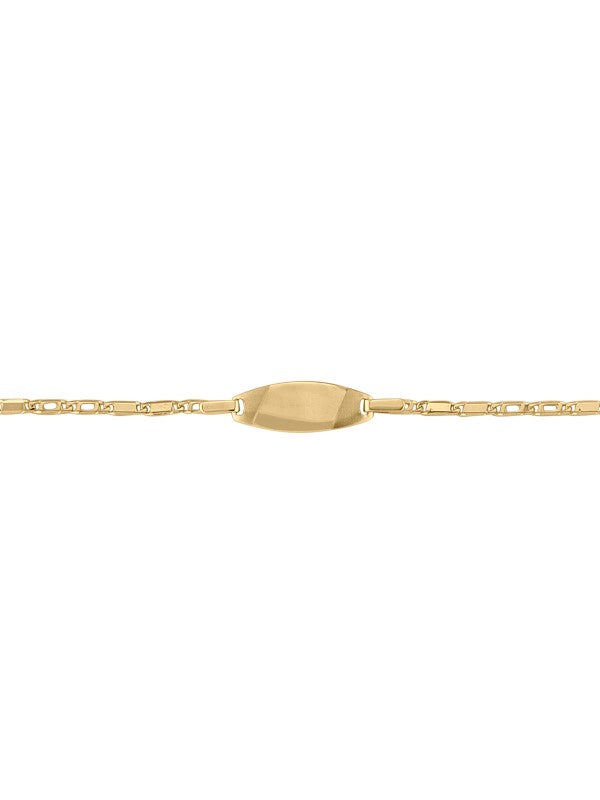 10K White / Yellow Gold ID Bracelet - N2401