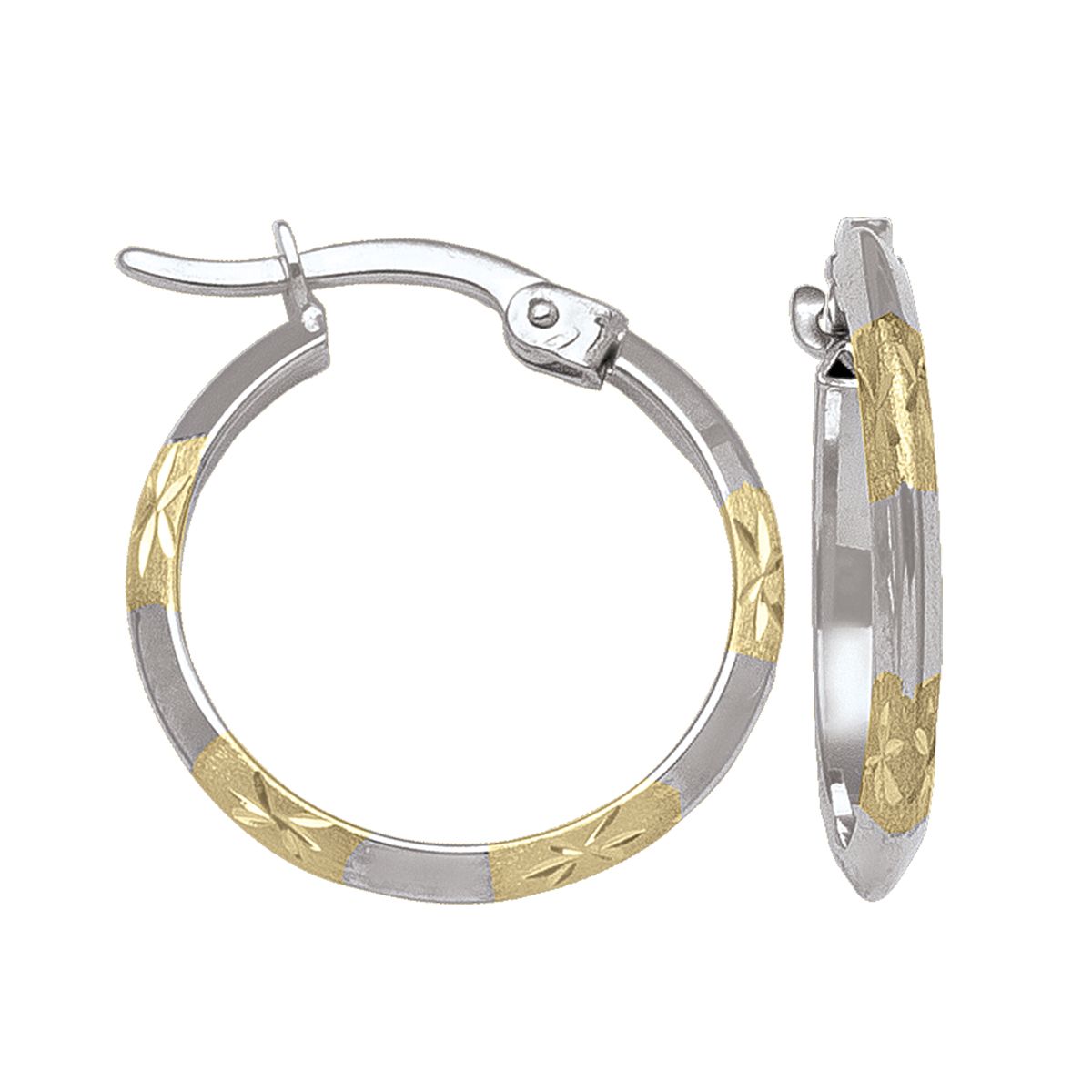 10K Yellow Gold Earrings -TECA187-2T