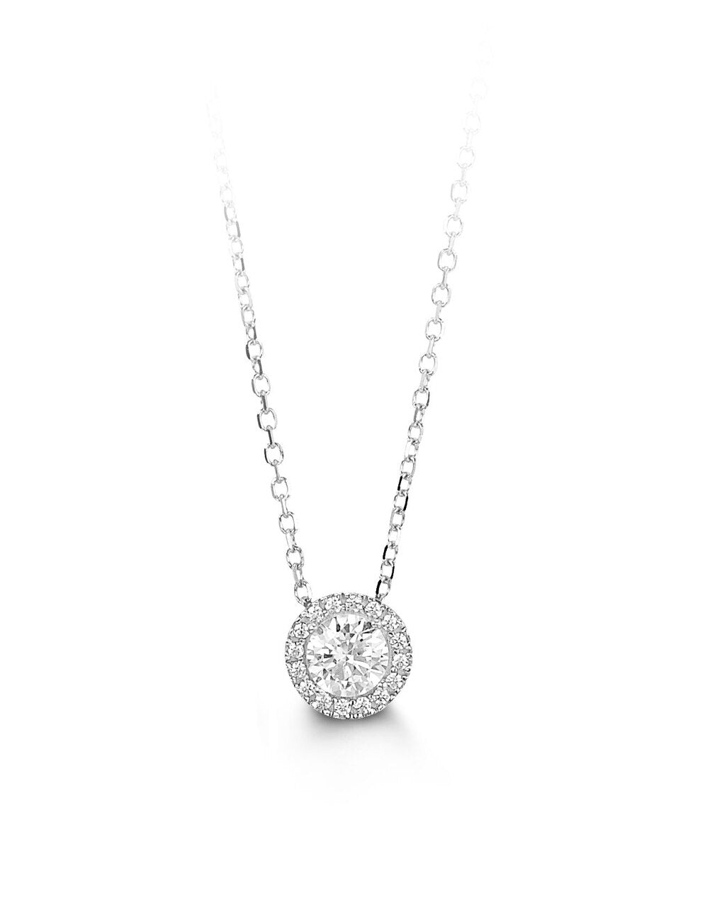 10K Gold Glory Collection White Gold Necklace - 6101