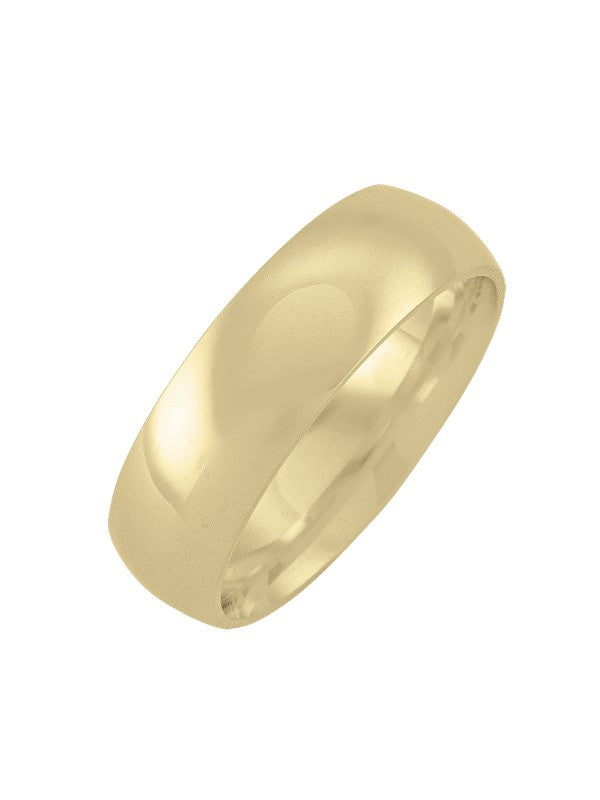 7MM Gold comfort fit Wedding Band