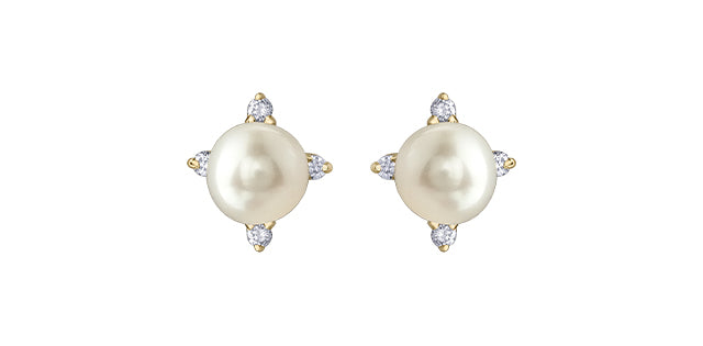 Oval birthstone earrings with diamonds 10k gold