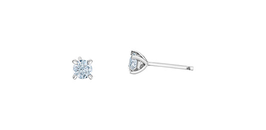 0.75ct Round Lab Diamond Everyday Stud Earrings in 14K Gold