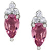 Pink tourmaline Earrings with Diamonds