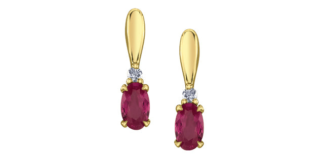 Gemstone dangling earrings