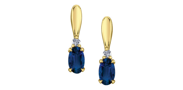 Gemstone dangling earrings