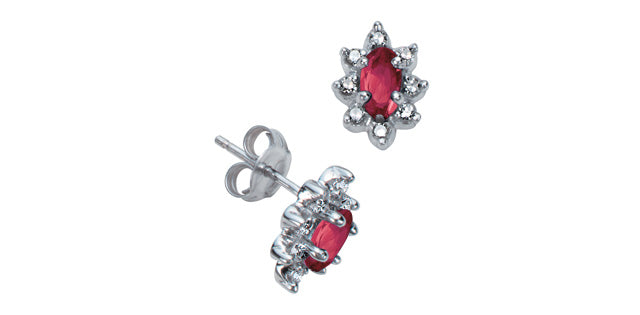 Gemstone stud earrings