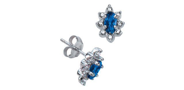 Gemstone stud earrings