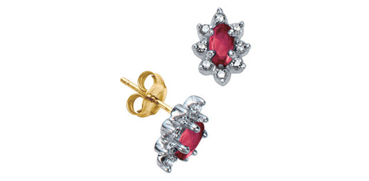 Gemstone stud earrings