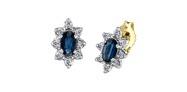 Gemstone stud earrings