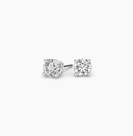 14K Round LG Diamond Solitaire Earrings - 0.50CT