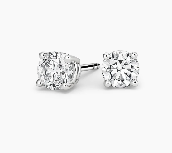 Vathë 14K të rrumbullakëta LG Diamond Solitaire - 2.0CT