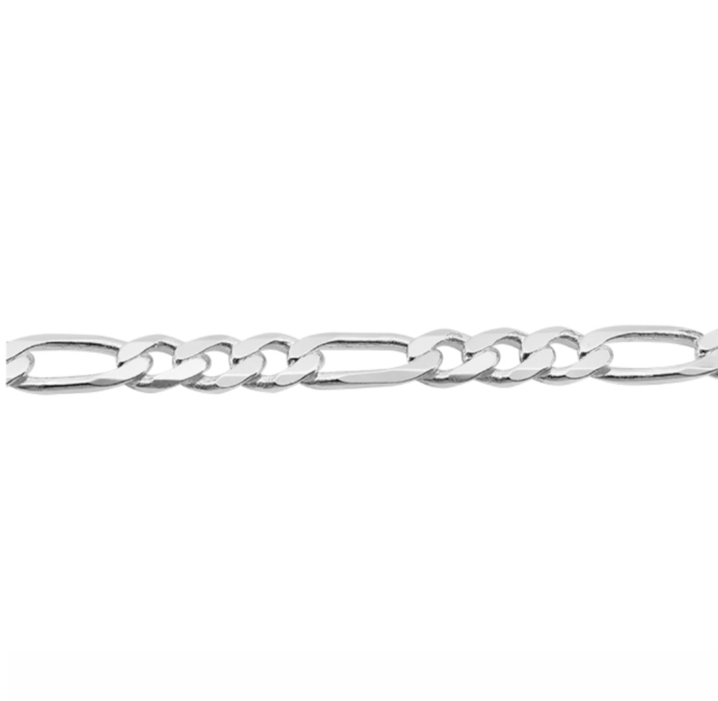 925 Sterling Silver Figaro Chain & Bracelet - F220