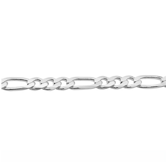 925 Sterling Silver Figaro Chain & Bracelet - F220