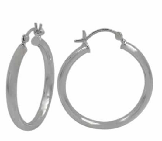 925 Sterling Silver Hoop Earrings - H381