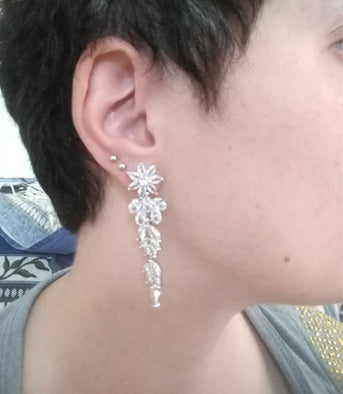 Trendy Luxury Marquise Cut CZ Flower Cluster Earrings – Long Dangle Drop Bridal Jewelry for Weddings
