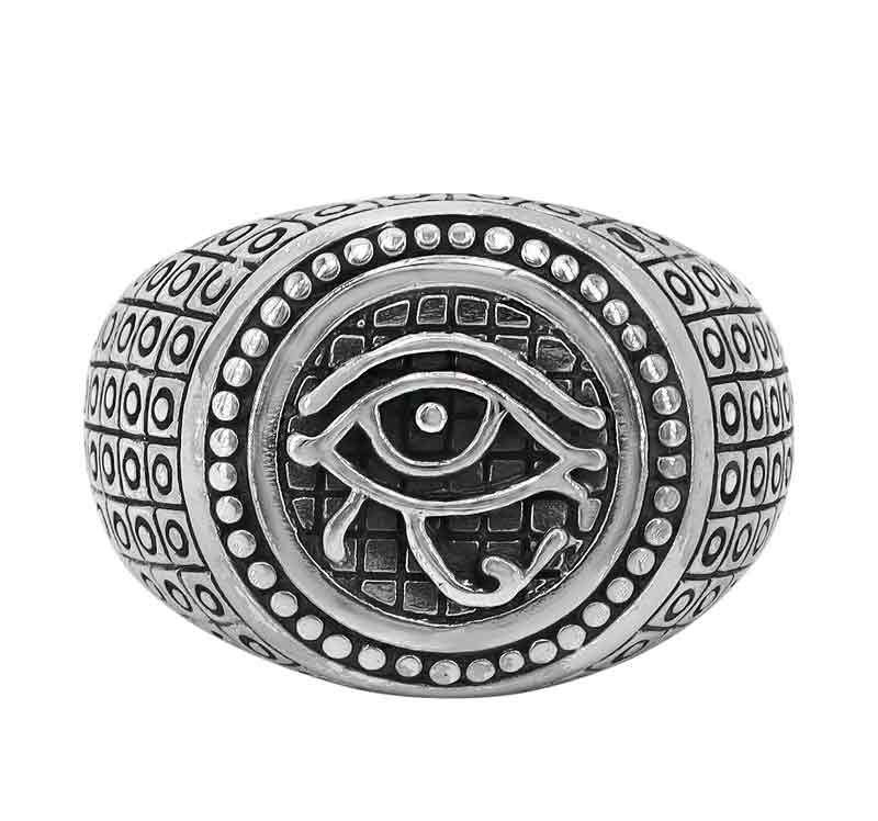 925 Sterling Silver Eye Of Horus Men Ring - MN1139