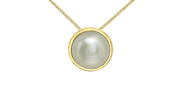 Round Birthstone Pendant 10K Gold Minimalist | Lola Jewellers
