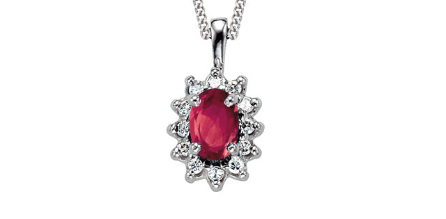 Gemstone with diamond Pendant