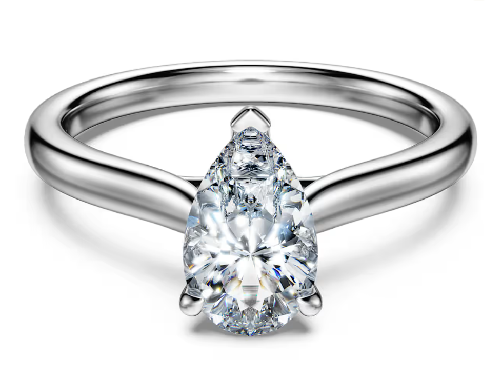 Unazë 14K Dardhë LG Diamant Solitaire - 1.0TW