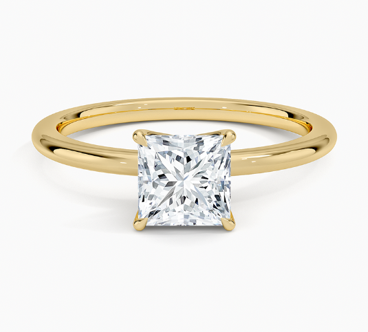 Unazë 14K Princess LG Diamanti Solitaire - 1.0TW