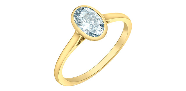 Unazë 14K e rrumbullakët LG Diamant Solitaire - 0,25CT