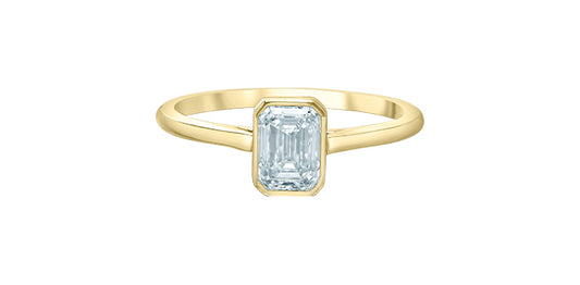 Unazë 14K e rrumbullakët LG Diamant Solitaire - 0,25CT