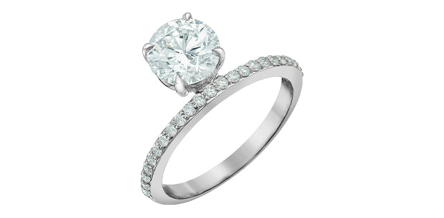 Unazë 14K e rrumbullakët LG Diamant Solitaire - 0,25CT