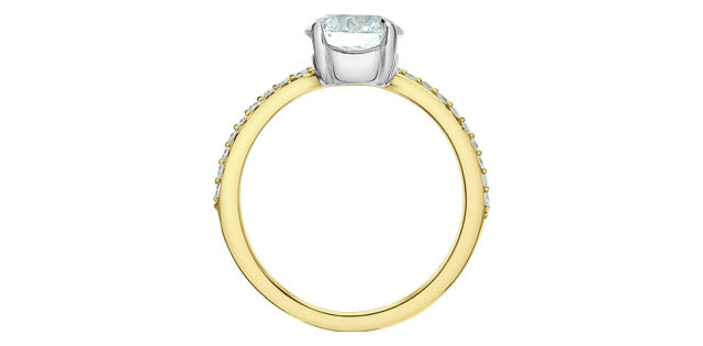 Unazë 14K e rrumbullakët LG Diamant Solitaire - 0,25CT