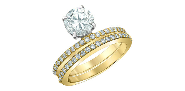 Unazë 14K e rrumbullakët LG Diamant Solitaire - 0,25CT