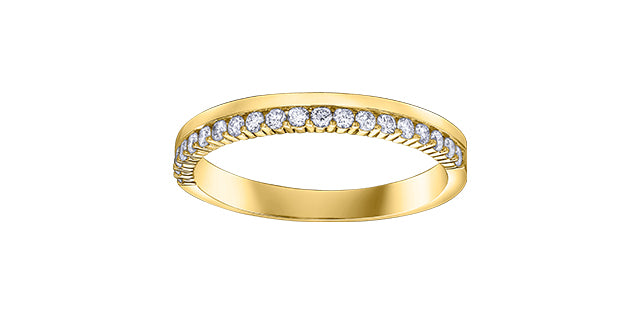 Single Line Diamond Band 0.25CT 14K Gold | Lola Jewellers