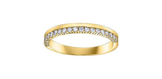 Single Line Diamond Band 0.25CT 14K Gold | Lola Jewellers