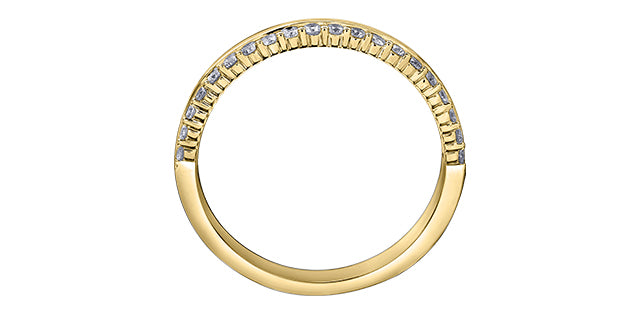 Single Line Diamond Band 0.25CT 14K Gold | Lola Jewellers