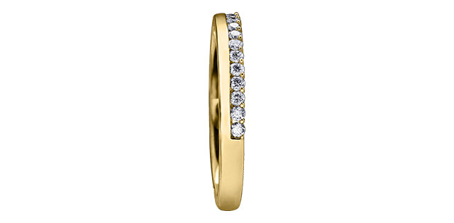 Single Line Diamond Band 0.25CT 14K Gold | Lola Jewellers