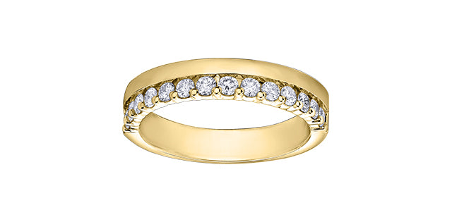 Single Line Diamond Band 0.50CT 14K Gold | Lola Jewellers