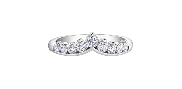 V Shape Chevron Diamond Band 0.50CT 14K Gold | Mississauga