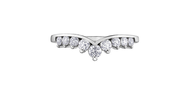 V Shape Chevron Diamond Band 0.50CT 14K Gold | Mississauga