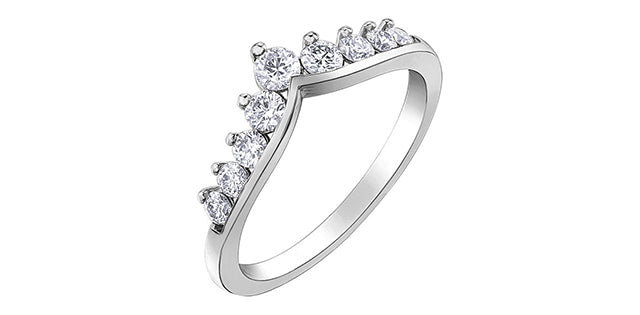 V Shape Chevron Diamond Band 0.50CT 14K Gold | Mississauga