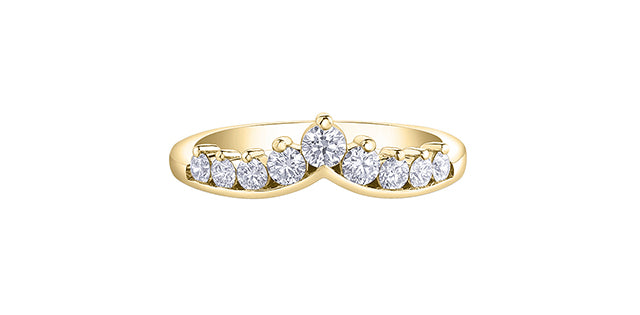 V Shape Chevron Diamond Band 0.50CT 14K Gold | Mississauga