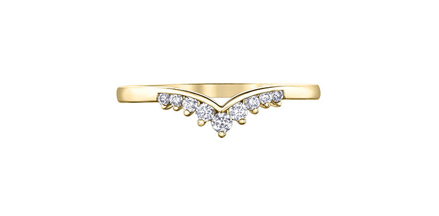 V Shape Chevron Diamond Band 0.50CT 14K Gold | Mississauga