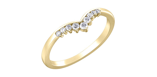 V Shape Chevron Diamond Band 0.50CT 14K Gold | Mississauga
