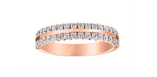 Two Line Diamond Band 0.50CT 10K Gold | Mississauga